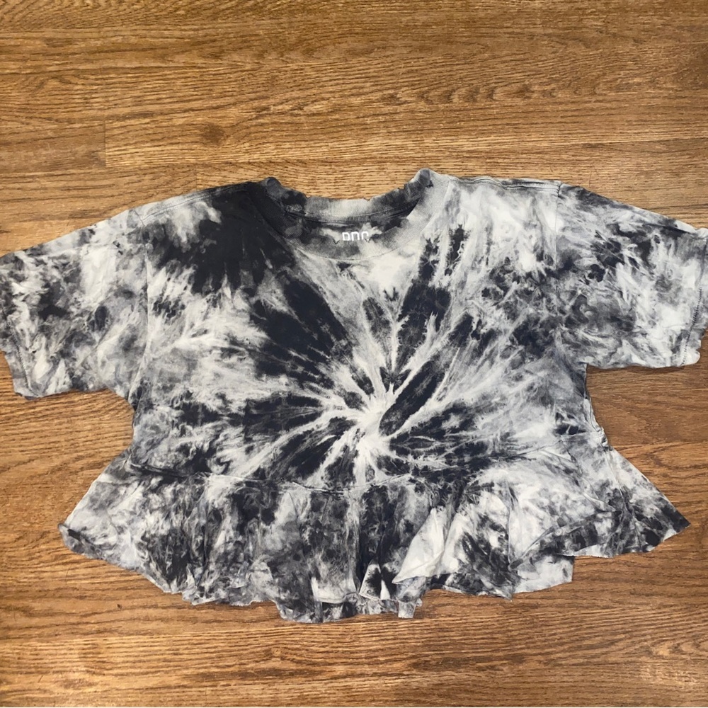 BDG Tie-Dye Distressed Peplum Crop Top Women’s Size Medium